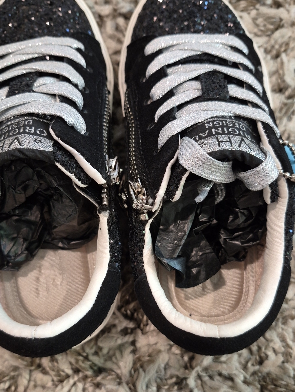 Vintage Havana Ramona Black Glitter Sneakers - Picture 7 of 9